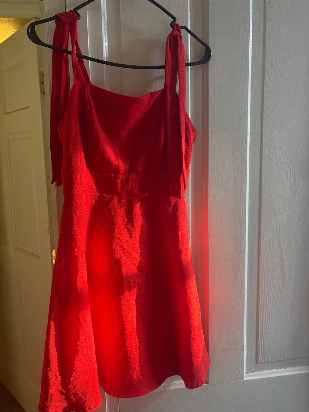 Altar'd State Red Tie-Strap Mini Dress